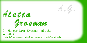 aletta grosman business card
